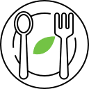 Buy Local Food AL plate with leaf
